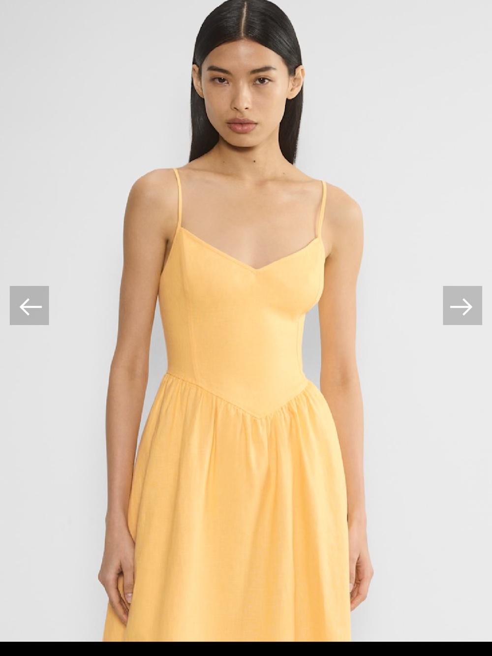Aritzia Yellow Linen Dress - Picture 6 of 9